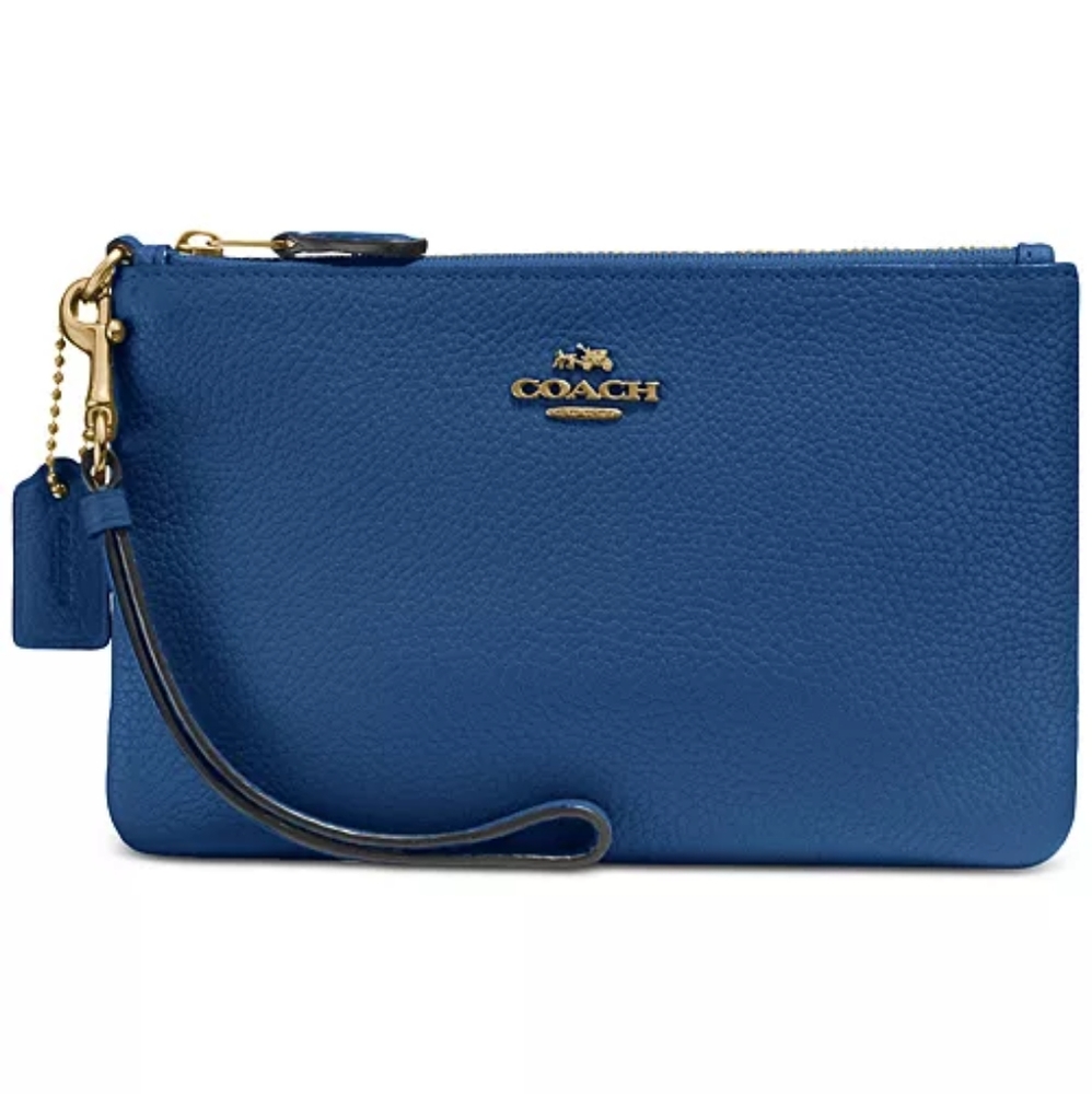 Coach Wristlet Pebbled Leather